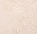 Sleeveless Floral Lace Dress With Feather Trim In Ivory 6