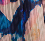 Floral Print Chiffon Gown With One Shoulder Neckline In Navy Blush 6