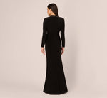 Tuxedo Mermaid Gown With Long Sleeves In Black 6