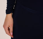 Tuxedo Mermaid Gown With Long Sleeves In Midnight 5