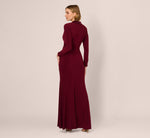 adrianna papell red tuxedo dress Adrianna by Adrianna Papell Feather-Hem Tuxedo Dress
