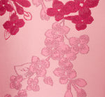 Floral Jacquard Ankle Length Dress With Off The Shoulder Neckline In Pink Multi 7