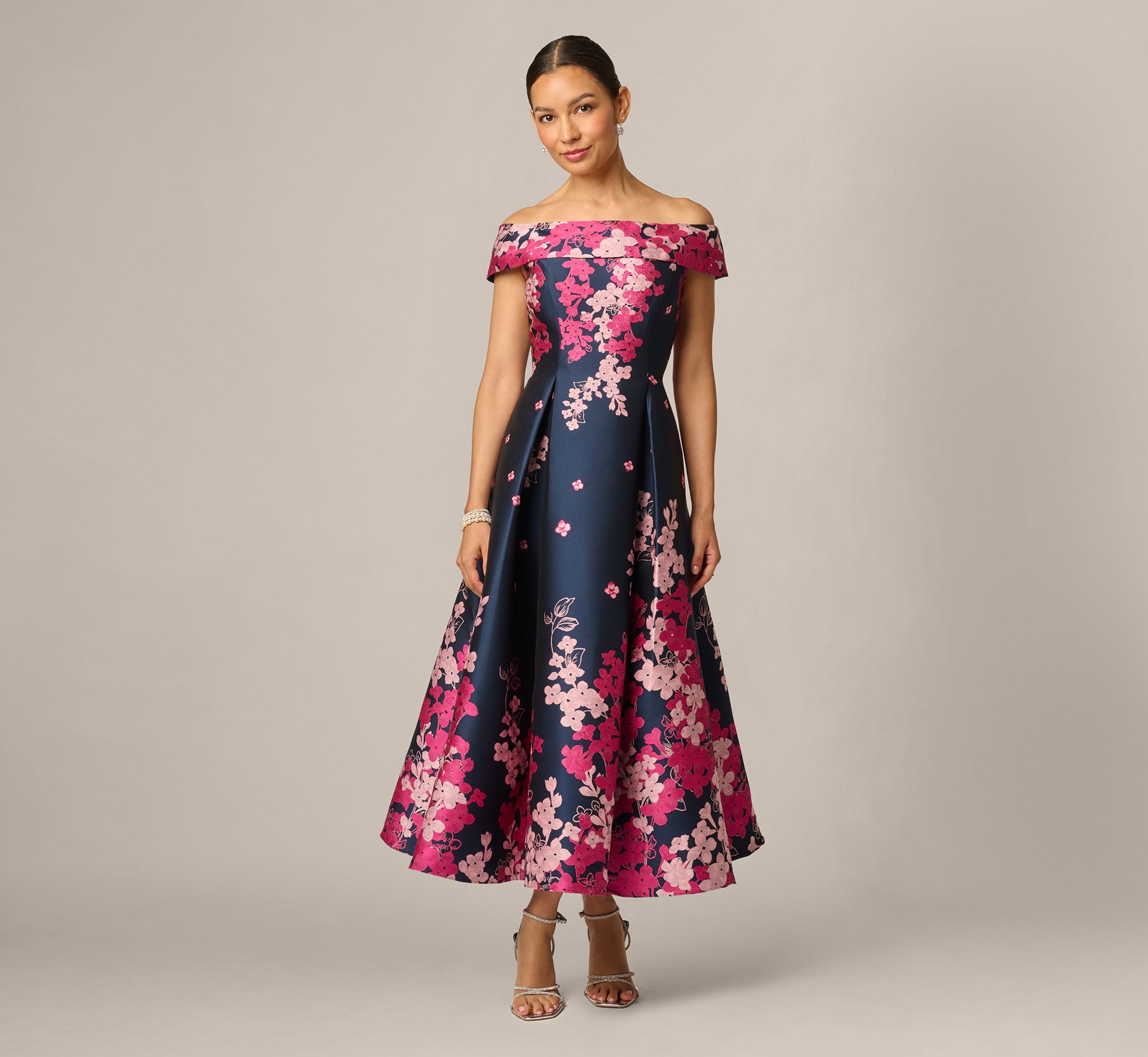 Adrianna Papell Women's Off-Shoulder Dress