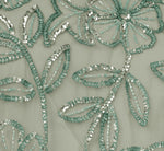 Sleeveless Blouson Mermaid Gown With Jasmine Beading In Aqua Dust 6