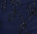 Sleeveless Blouson Mermaid Gown With Jasmine Beading In Light Navy 2