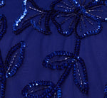 Sleeveless Blouson Mermaid Gown With Jasmine Beading In Dark Blue Violet 6