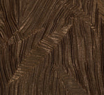 Textured Jacquard High Low Dress With Notched Neck In Metallic Gold 6