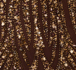 Sleeveless Beaded Mermaid Gown With Square Neckline In Chocolate 7