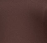 Satin Halter Mermaid Gown With Ruffle Trim In Dark Brown 7