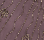 Beaded Ankle Length Dress With Sheer Flutter Sleeves In Moonscape 7