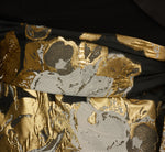 Plus Size Combo Floral Jacquard Dress In Black Gold 6