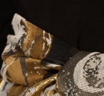 Combo Floral Jacquard Dress In Black Gold 6