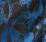 Petite Off Shoulder Jacquard Gown In Blue Multi 6