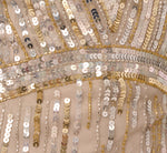 Beaded Fringe Dress In Platinum 6