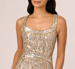 Beaded Fringe Dress In Platinum 3