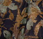 Plus Size One Shoulder Jacquard Dress In Blue Gold 7