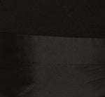 Crepe Combo Taffeta Dress In Black 6