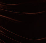 One Shoulder Draped Velvet Gown With Chain Accent In Dark Brown 6