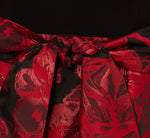 Combo Floral Jacquard Dress In Black Red 6