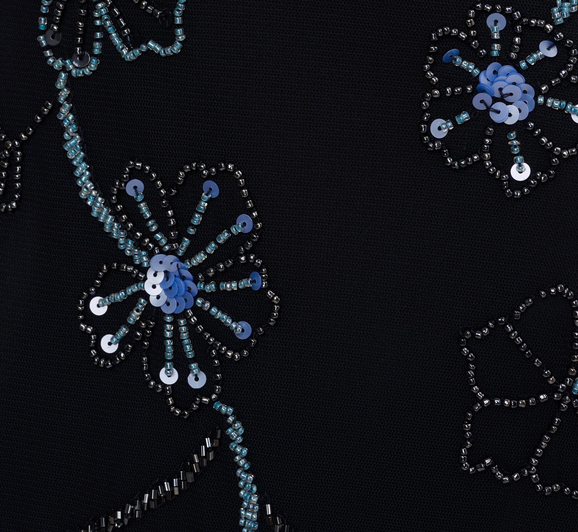 Sleeveless Beaded Blouson Midi Dress In Midnight Multi 1