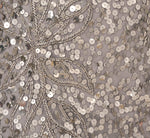 Short Sleeve Bead And Sequin Gown In Silver Mist 6