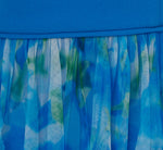 One Shoulder Watercolor Combo Gown In Blue Multi 7