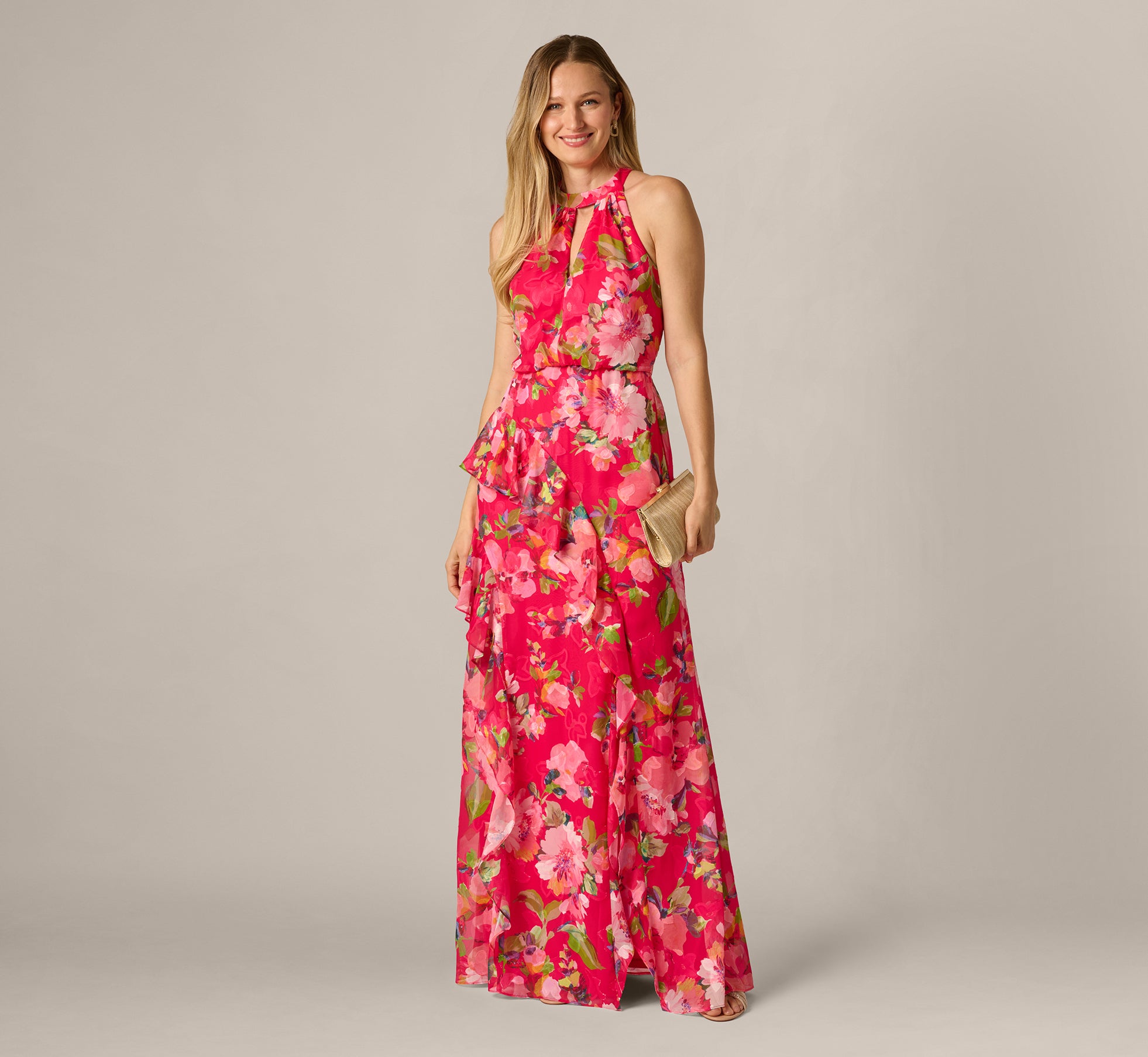 adrianna papell maxi dress Adrianna Papell Platinum 40457