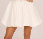 Sleeveless 3D Floral Taffeta Bubble Dress In Ivory 5