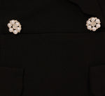 Scalloped Collar Tuxedo Mermaid Gown In Black 6