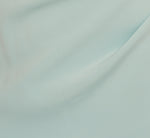 Off Shoulder Bell Sleeve Rosette Gown In Airy Aqua 6