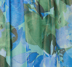 Printed Front Twist Gown In Green Blue Multi 6