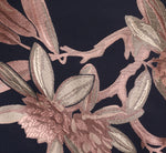 Off Shoulder 2 Tone Jacquard Fit And Flare Midi Dress In Navy Blush 6