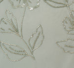 Plus Size Flutter Sleeve Floral Beaded Blouson Gown In Aqua Dust 6