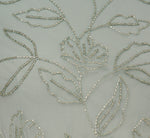 Flutter Sleeve Floral Beaded Blouson Gown In Aqua Dust 6