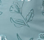 Flutter Sleeve Floral Beaded Blouson Gown In Air Sky 6