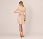 Cap Sleeve Pearly Sequin Cocktail Dress In Pale Pink 6