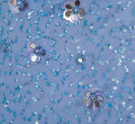 Tulip Sleeve 3D Floral Beaded Mermaid Dress In Bluebell 6