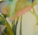 Sleeveless Floral Chiffon Ruffle Cascade Gown In Green Multi 7