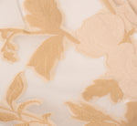 One Shoulder Organza Jacquard High Low Gown In Champagne Ivory 6