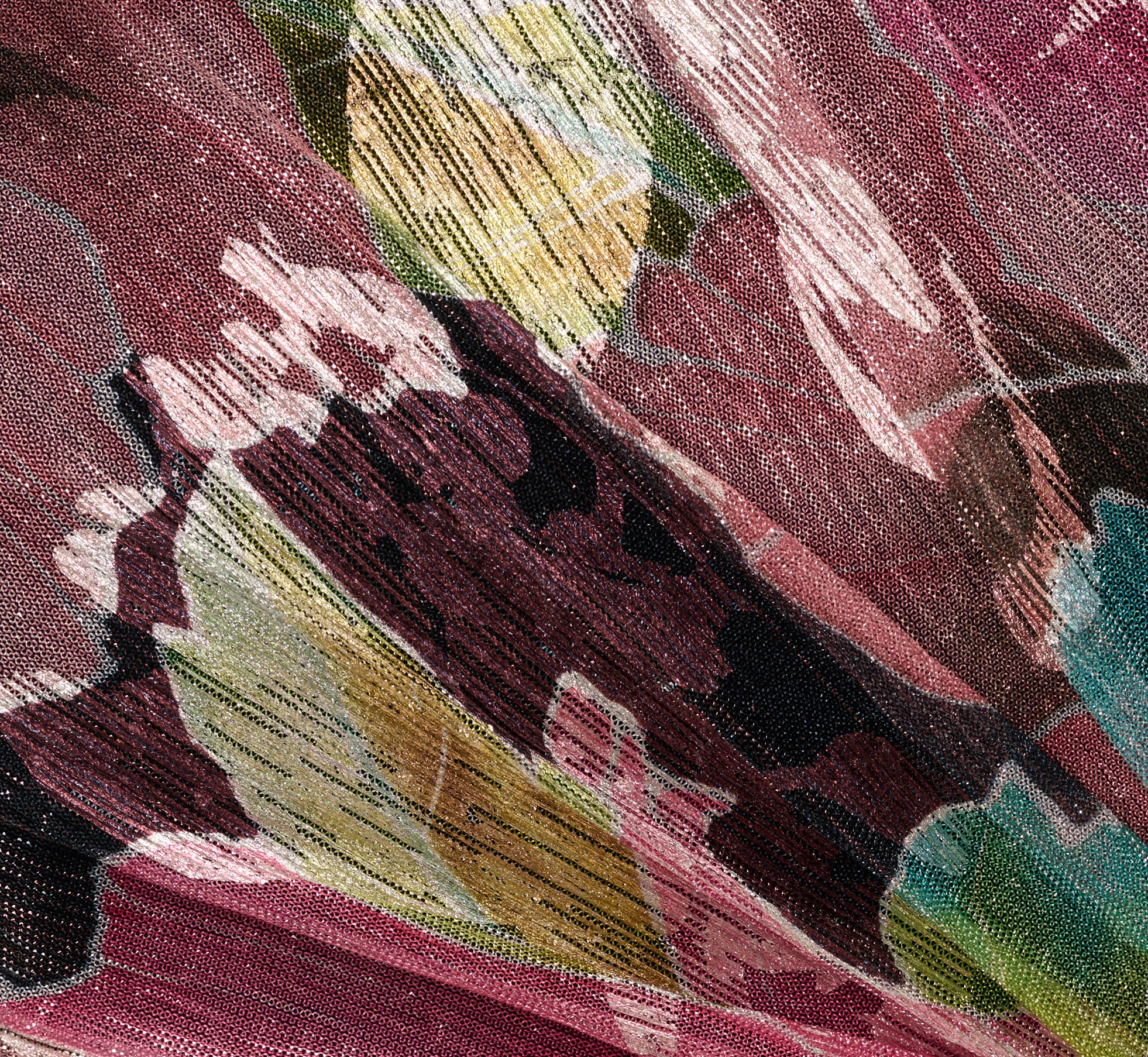 Sleeveless Asymmetrical Metallic Floral Gown In Navy Pink