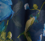 One Shoulder Floral Chiffon High Low Midi Dress In Navy Blue Multi 6