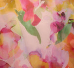 Plus Size Sleeveless Floral Organza Collared High Low Dress In Pink Multi 6