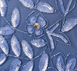 Off Shoulder Floral Beaded Godet Gown In French Blue 7