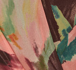 Plus Size Flutter Sleeve High Low Midi Wrap Dress In Brown Multi 6