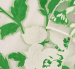 Sleeveless Organza Jacquard Mermaid Midi Dress In Green Ivory 7