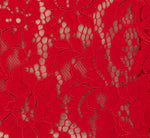 Cap Sleeve Lace Midi Dress In Red Nude 6