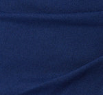 Off Shoulder Stretch Crepe Draped Gown In Navy Sateen 6