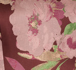 Sleeveless Floral Jacquard High Low Gown In Burgundy Multi 7