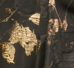 Off Shoulder Metallic Jacquard Midi Dress In Black Gold 6
