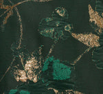 Off Shoulder Metallic Jacquard Midi Dress In Hunter Gold 6